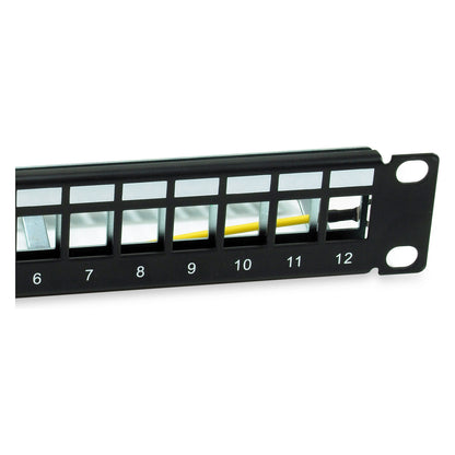 Equip Patchpanel 12x Cat6A 10" FTP 1HE Keystone Montage sw