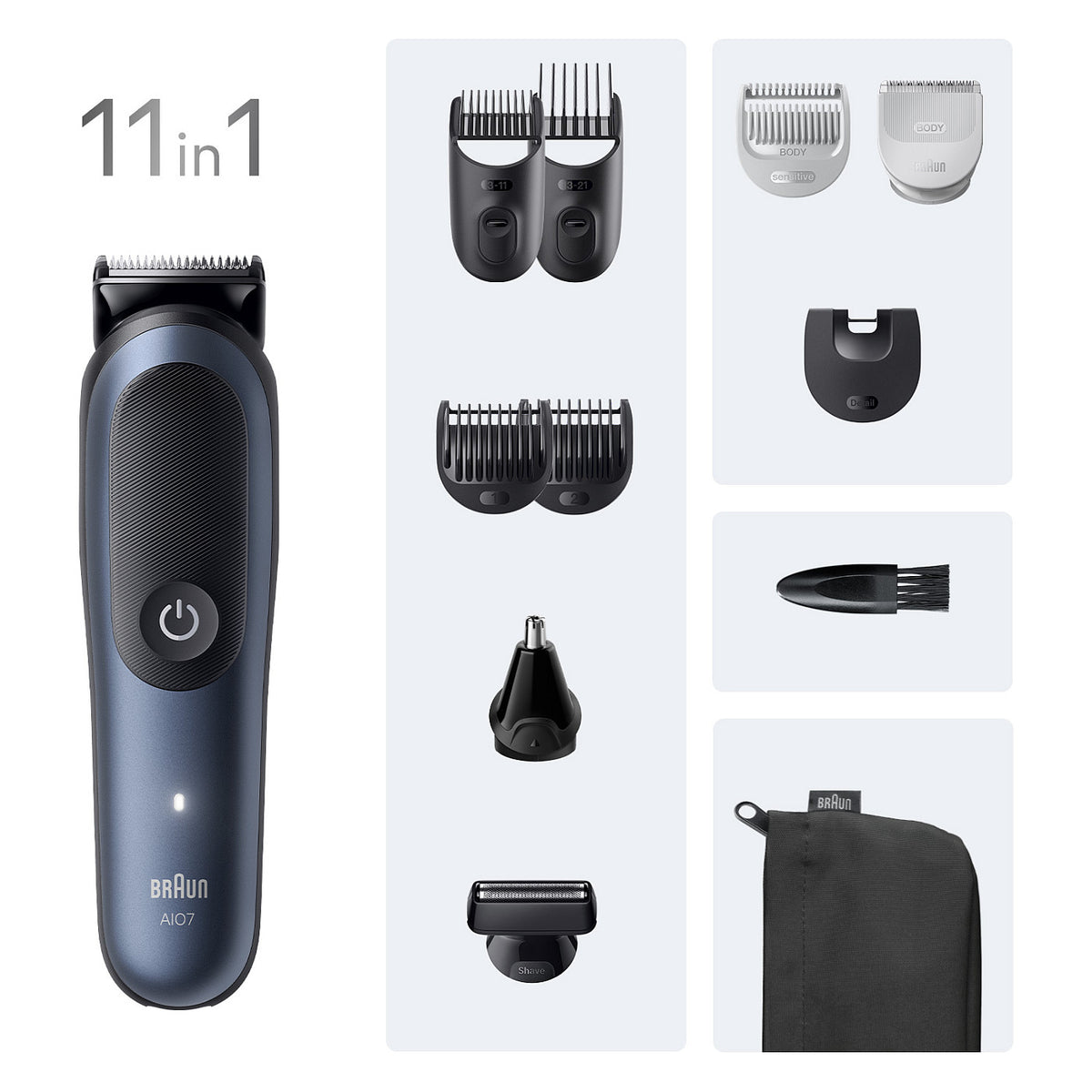 Braun Series 7 All-In-One Style Kit AIO7540 245036 Akku deep blue metallic 11 Au