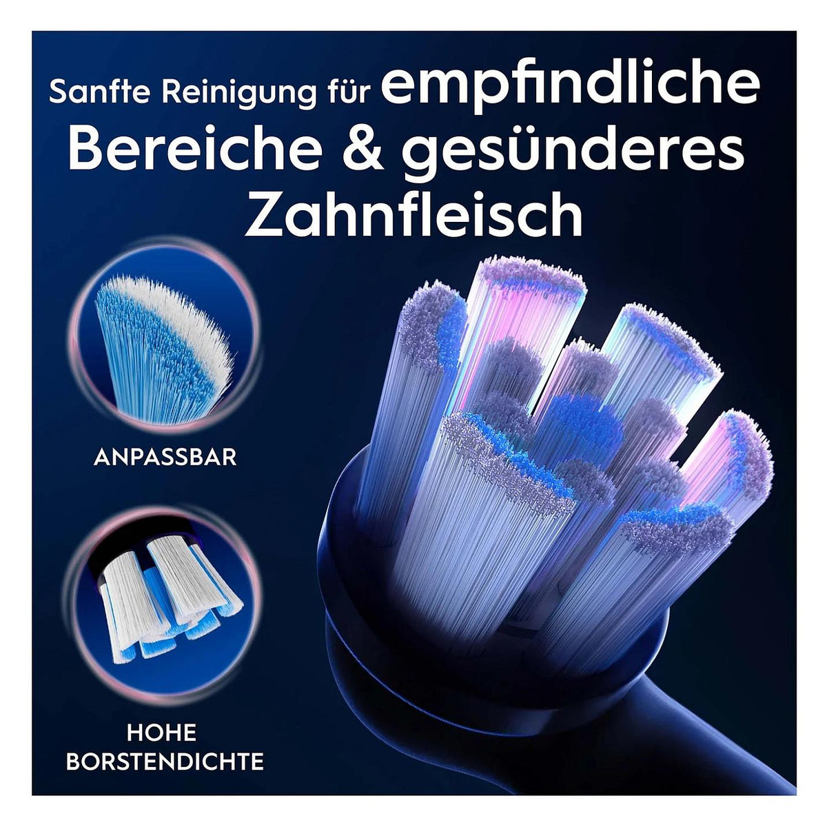 Oral-B iO Aufsteckbürsten Sanfte Reinigung BLACK 4er