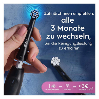 Oral-B iO Aufsteckbürsten Sanfte Reinigung BLACK 4er