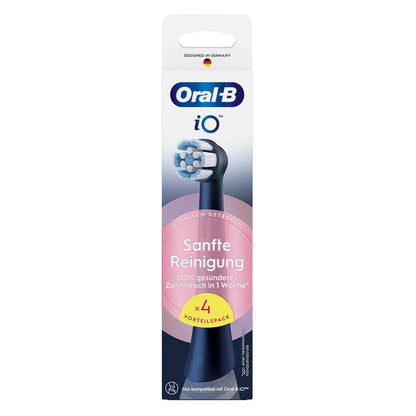Oral-B iO Aufsteckbürsten Sanfte Reinigung BLACK 4er