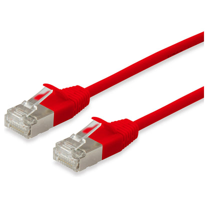 Equip Patchkabel Cat6A F/FTP 2xRJ45 0.25m rot Slim LSZH Polybeutel