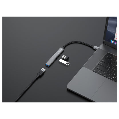 Equip USB-Hub 4-Port 3.0 ->1x3.0 3x2.0 5Gbps o.Netzteil gr