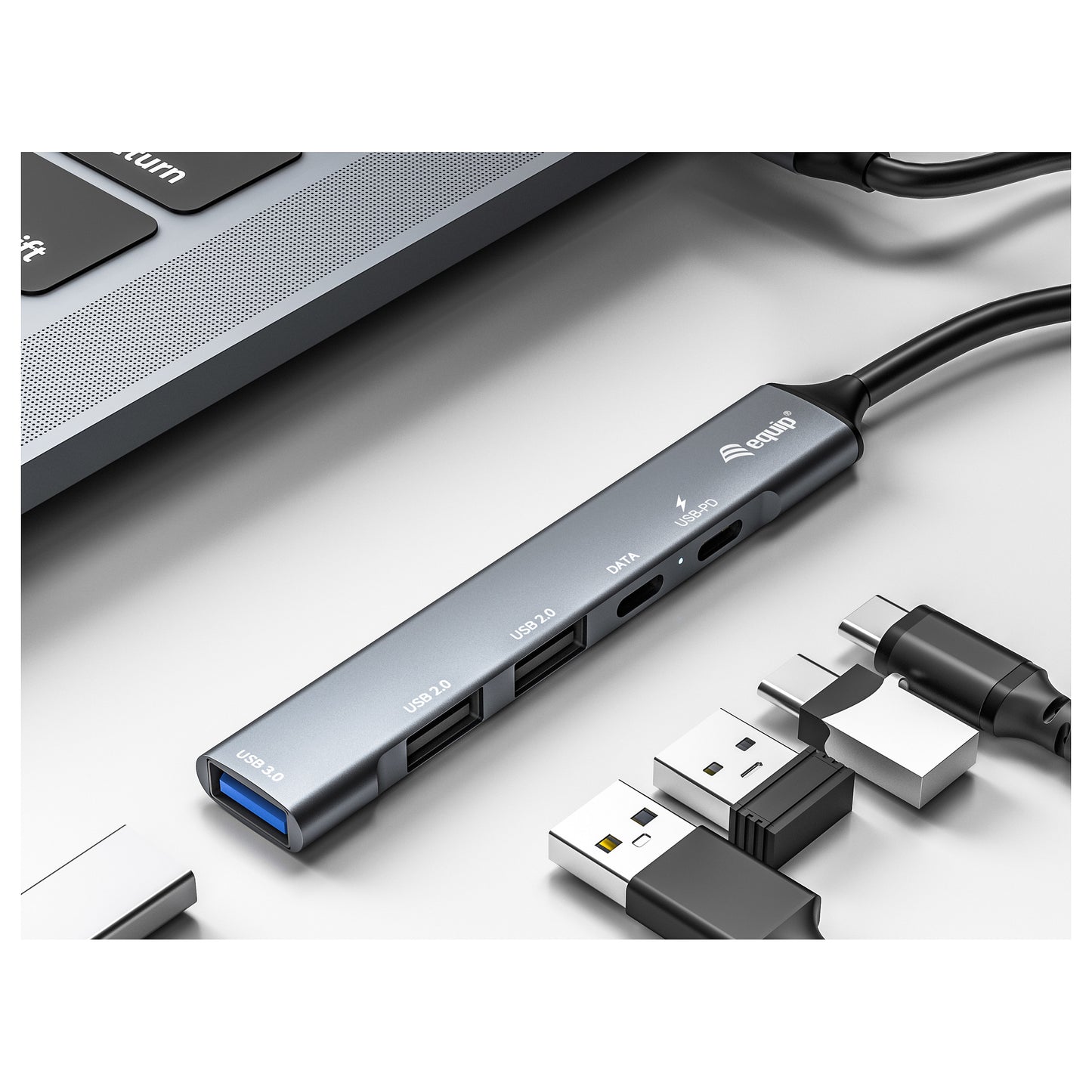 Equip Dock USB-C->1xUSB-C.1xUSB3.0.2xUSB2.0.100WPD 15cm si