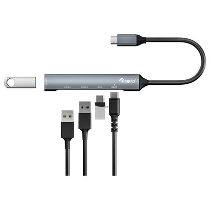 Equip Dock USB-C->1xUSB-C.1xUSB3.0.2xUSB2.0.100WPD 15cm si