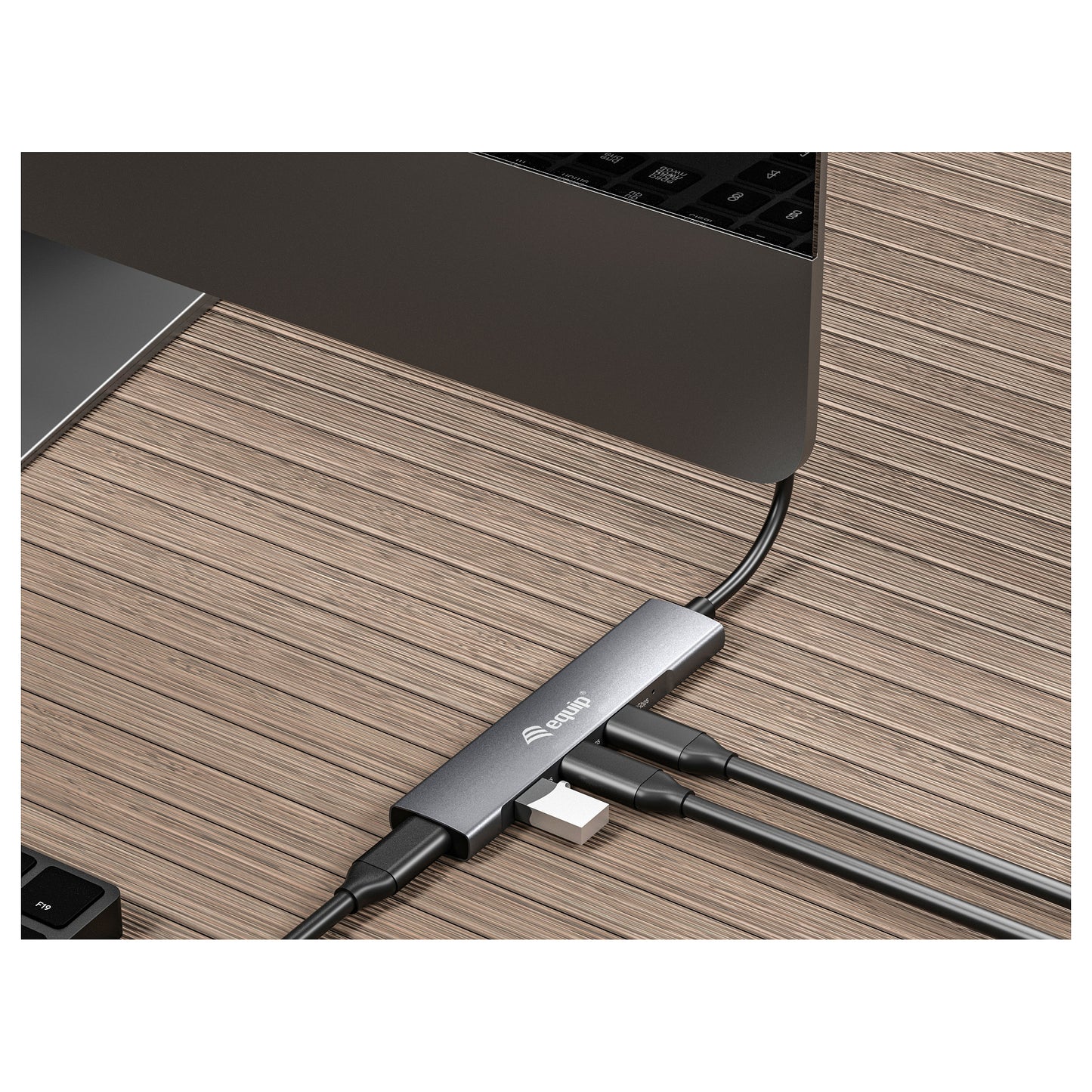Equip USB-Hub 4-Port 3.2/C->4x3.0 5Gbps o.Netzteil gr