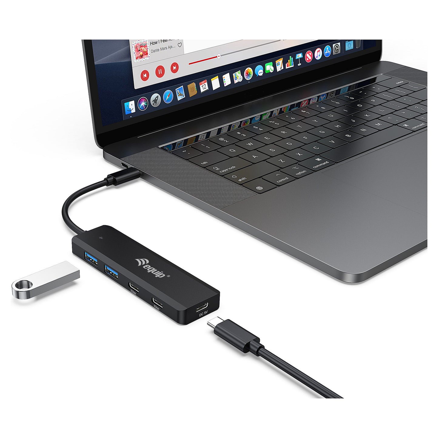 Equip USB-Hub 4-Port 3.2/C->2xUSB-C 2xUSB-A 5Gbps o.Netz.sw