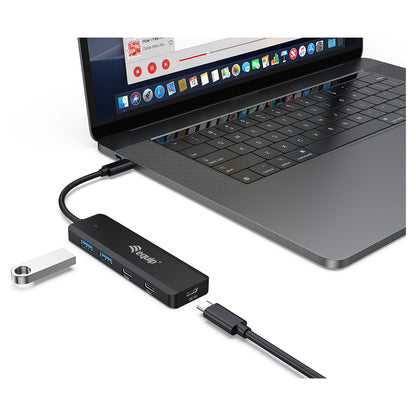 Equip USB-Hub 4-Port 3.2/C->2xUSB-C 2xUSB-A 5Gbps o.Netz.sw