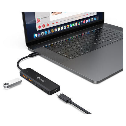 Equip USB-Hub 4-Port 3.2/C->2xUSB-C 2xUSB-A 10Gbps o.Netz.sw