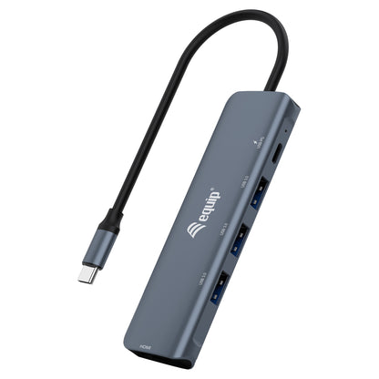 Equip Dock USB-C->HDMI.3xUSB3.0.100WPD 25cm gr