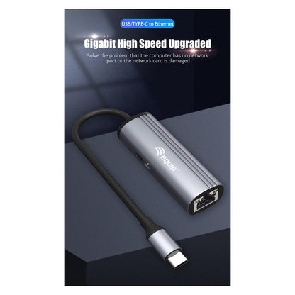Equip Dock USB-C->GbE.100WPD3.0 15cm gr