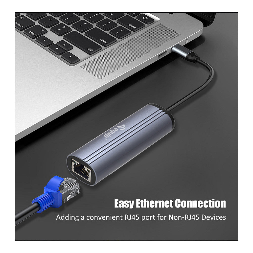 Equip Dock USB-C->GbE.100WPD3.0 15cm gr