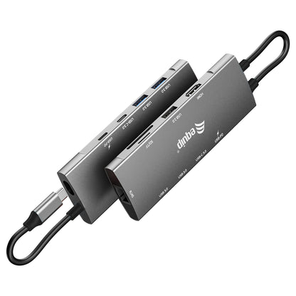 Equip Dock USB-C->HDMI.GbE.USB2.0.3xUSB3.0.100WPD.+ 25cm si