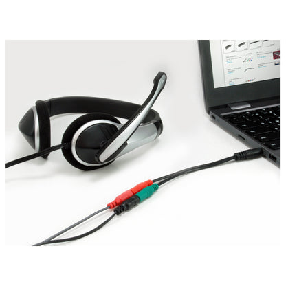 Equip Audiokabel 3.5mm 1x/2x St/Bu 0.15m Y-Kabel