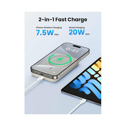 UGREEN 10000mAh Mini Powerbank Wireless 20W with MagSafe white