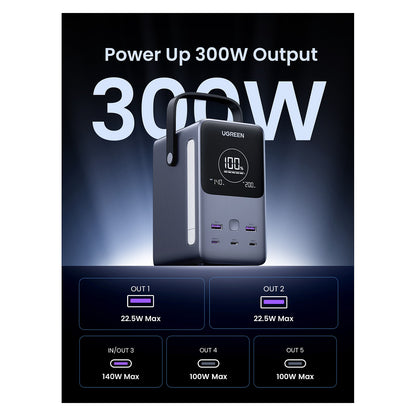 48000mAh 300W Fast Charging Power Bank gray