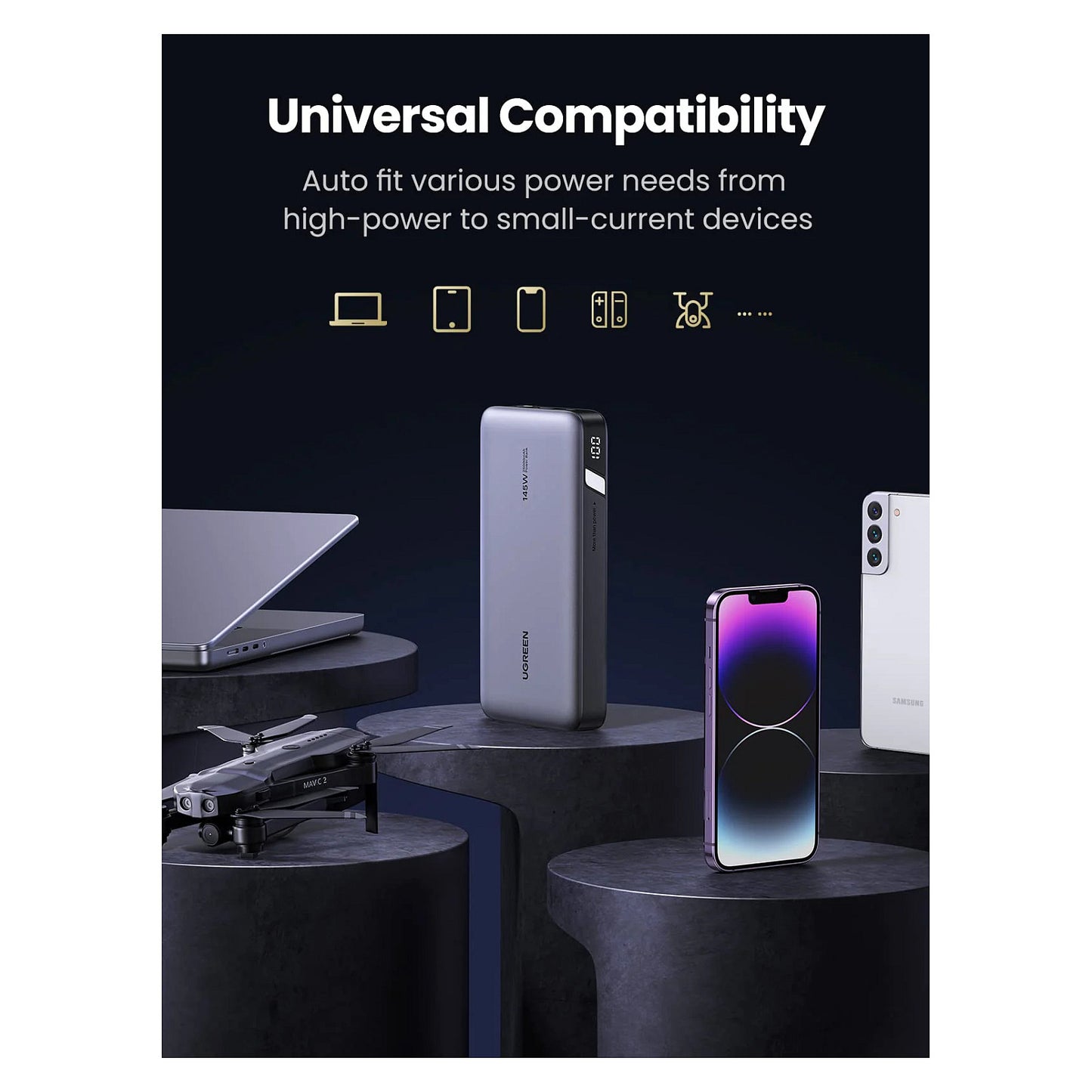 25000 mAh Powerbank 145W Two-way Fast Charging