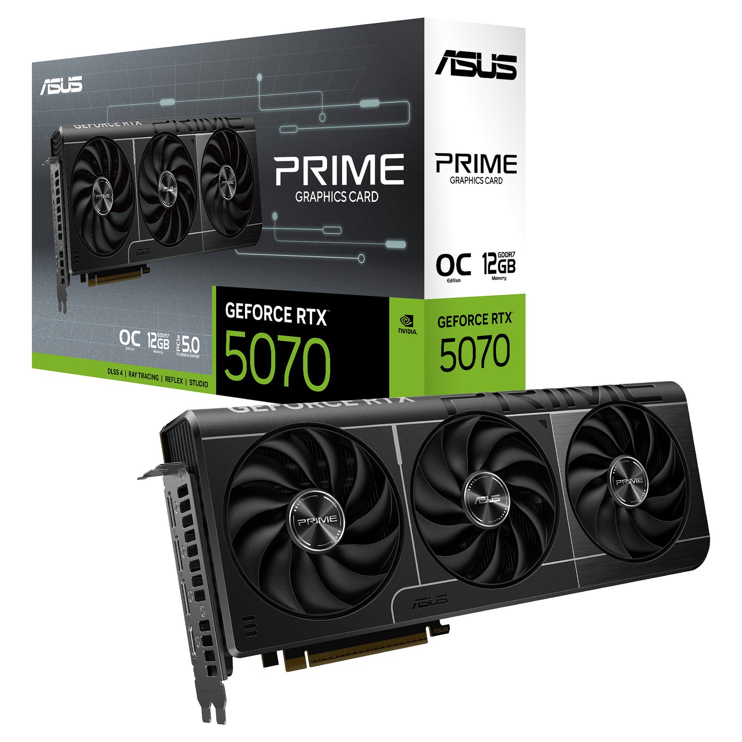 RTX 5070 12GB ASUS Prime OC GDDR7 3 Fan