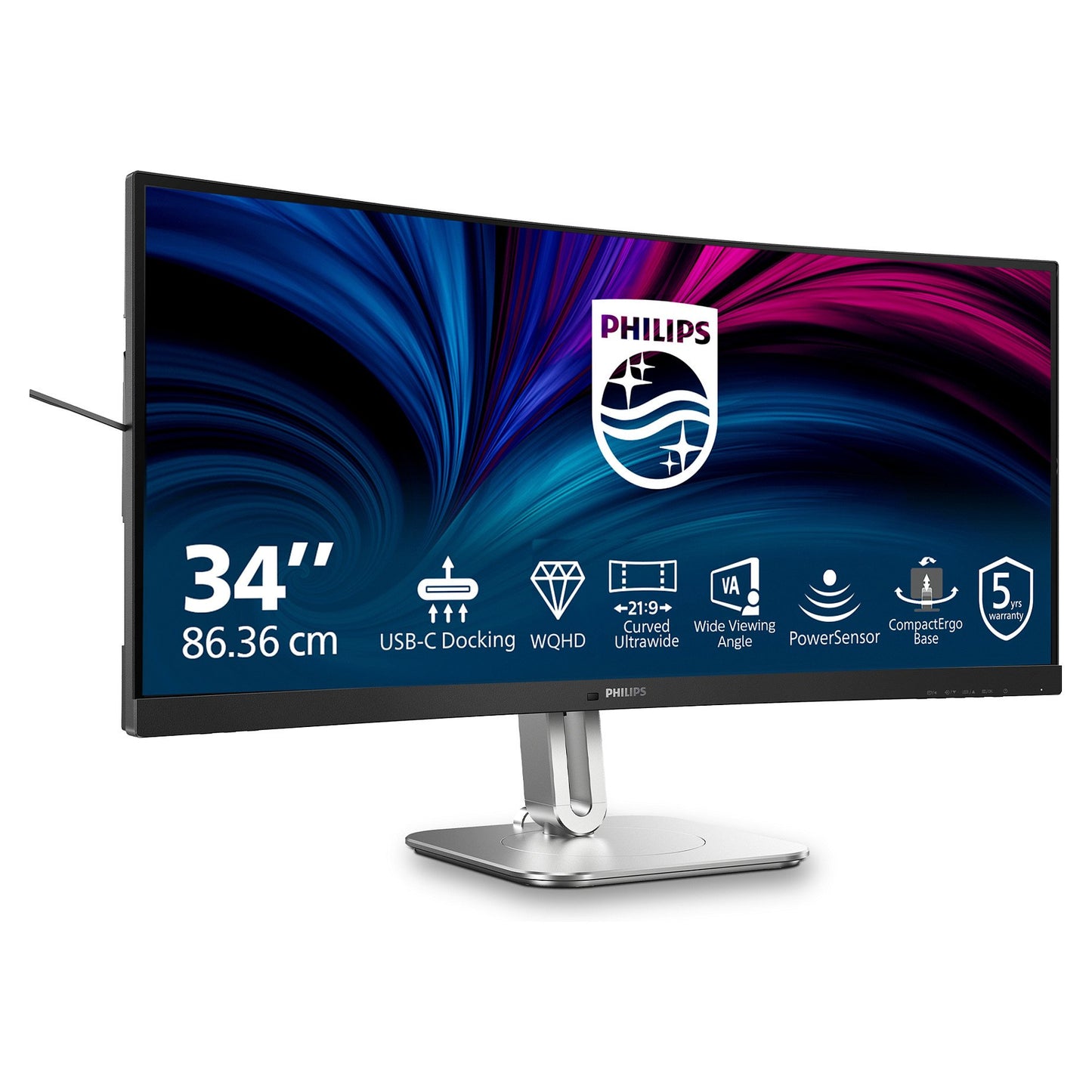 Philips 86.4cm (34.0") 34B2U5600C 21:09 HDMI+DP+USB-C grey