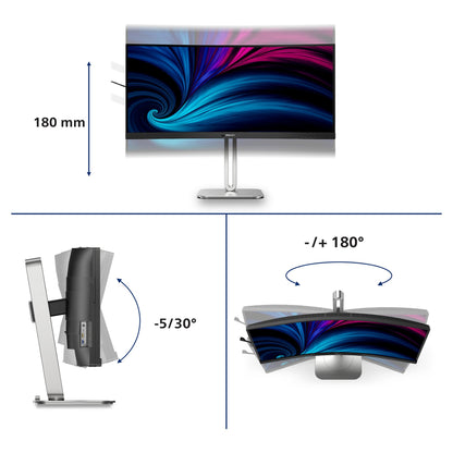 Philips 86.4cm (34.0") 34B2U5600C 21:09 HDMI+DP+USB-C grey