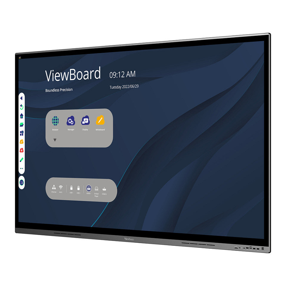 Viewsonic 189.2cm IFP7562 16:9 HDMI/VGA/USB-C to. 450nits
