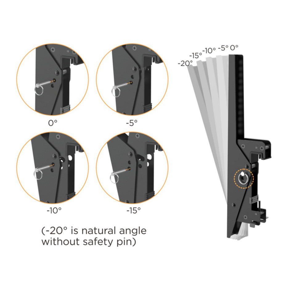 Equip Deckenhalterung 45"-55"/2TFT je 50kg 1Gelenk neig. sw lite Retail (Speditionsversand)