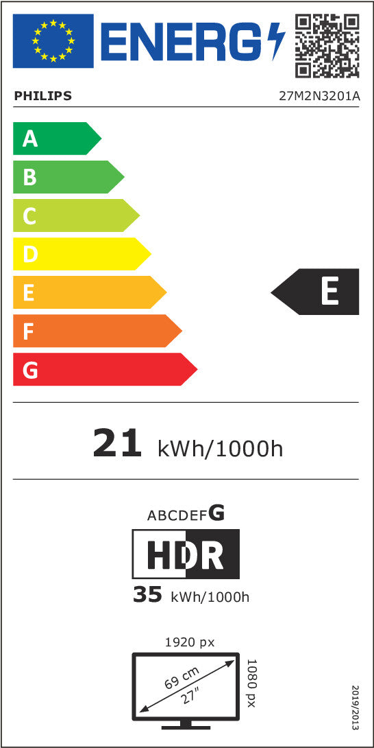 Philips 68.5cm (27.0") 27M2N3201A 16:09 2xHDMI+DP IPS white