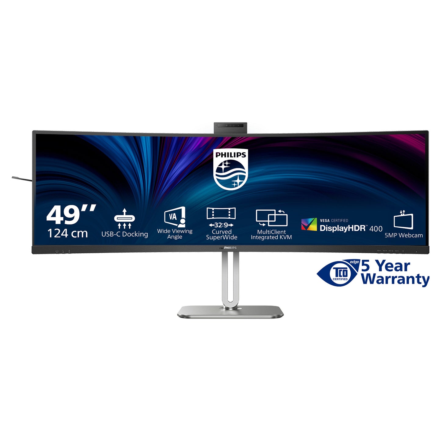 Philips 124.0cm(48.8") 49B2U5900CH 32:09 2xHDMI+DP+USB-C Web