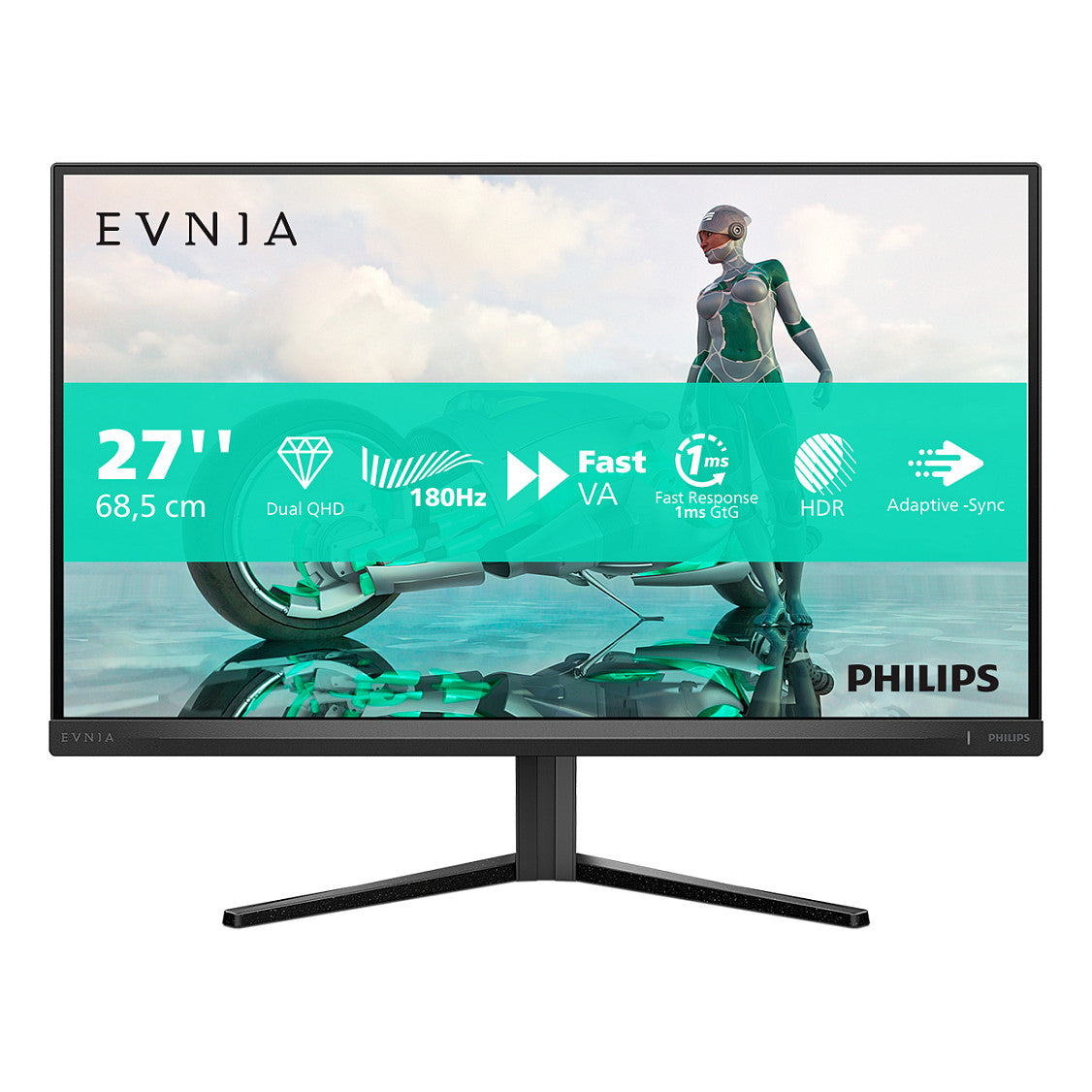 68,5cm/27" (2560×1440) Philips 27M2N3500NL/00 16:9 FastVA 1ms 180Hz HDMI ×2 DisplayPort ×1 HDR10 Black