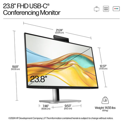 HP 524pm IPS FHD 1920x1080@100Hz DP/HDMI/USB-c 350cd 5ms