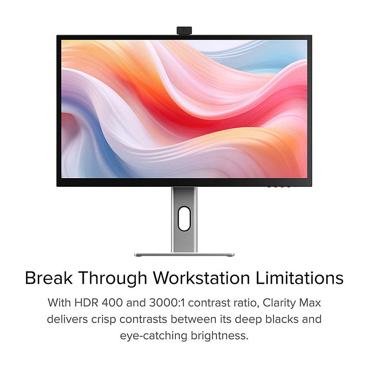 Alogic TFT 27" Clarity Pro 4K 60Hz +Webcam+65WPD USB-C