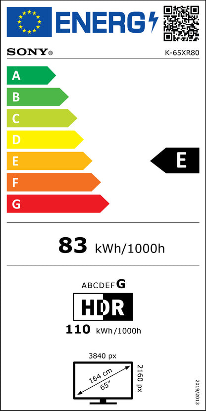 FWD-65XR80 65IN OLED 4K 3840X