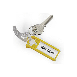 Schlüsselanhänger Key Clip 6 Stück gelb
