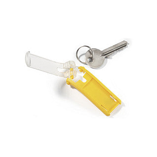 Schlüsselanhänger Key Clip 6 Stück gelb