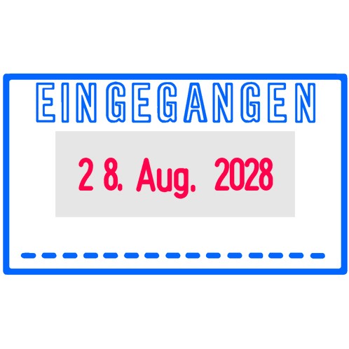 Datumstempel Printy 4.0 /L1 mit Lagertext 4750
