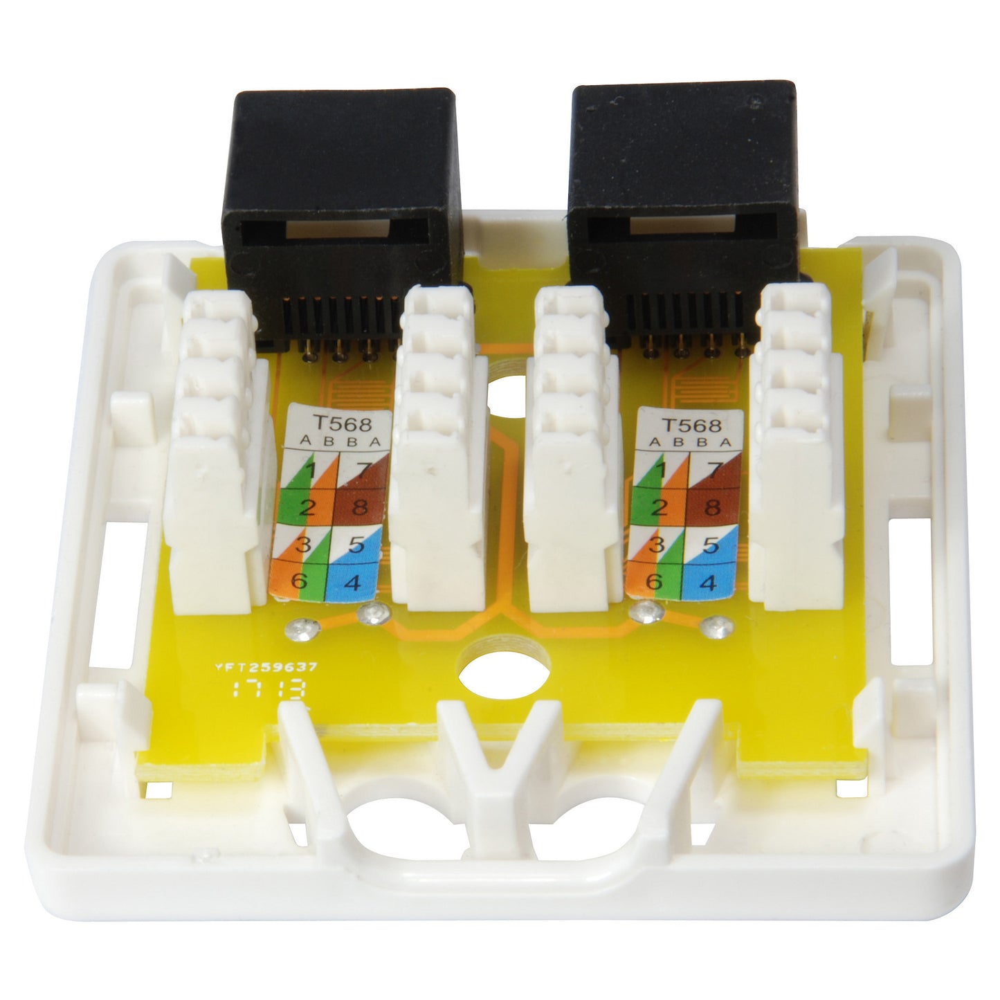 Equip Aufputzdose Cat6 2xRJ45 UTP RAL 9010 Reinweiß
