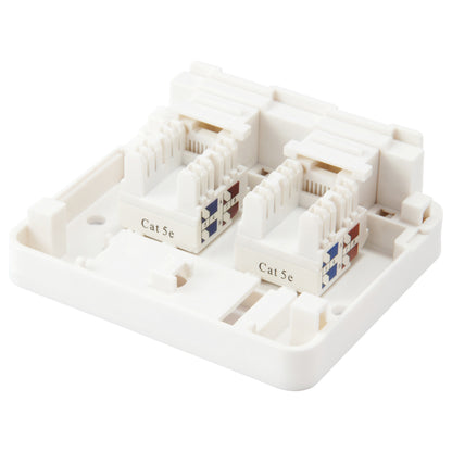 Equip Aufputzdose 2x Keystone Jack mit Abdeckung weiß