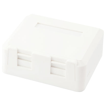 Equip Aufputzdose 2x Keystone Jack mit Abdeckung weiß