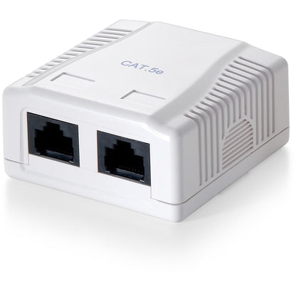 Equip Aufputzdose Cat6 2xRJ45 UTP Premium RAL 9010 Reinweiß Polybeutel