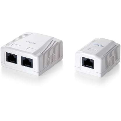 Equip Aufputzdose Cat6 2xRJ45 UTP Premium RAL 9010 Reinweiß Polybeutel