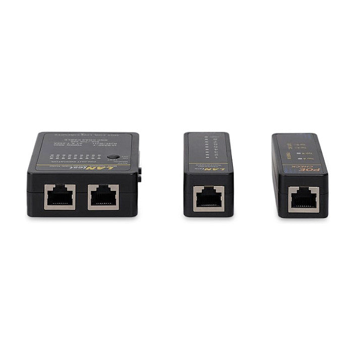 Equip Kabeltester Netzwerk f. RJ45/RJ11/RJ12/BNC Kabel sw