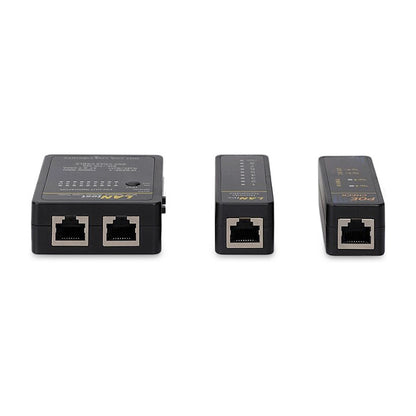 Equip Kabeltester Netzwerk f. RJ45/RJ11/RJ12/BNC Kabel sw
