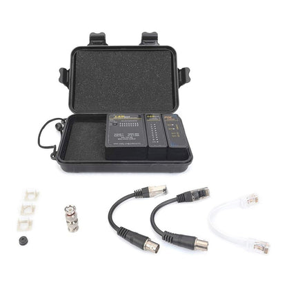 Equip Kabeltester Netzwerk f. RJ45/RJ11/RJ12/BNC Kabel sw