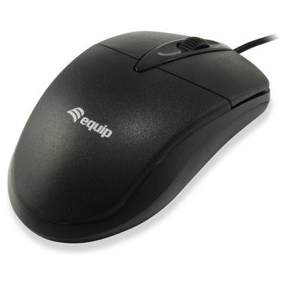 Equip Optische Maus USB Desktop Rechts-Linkshänder 1.35m sw