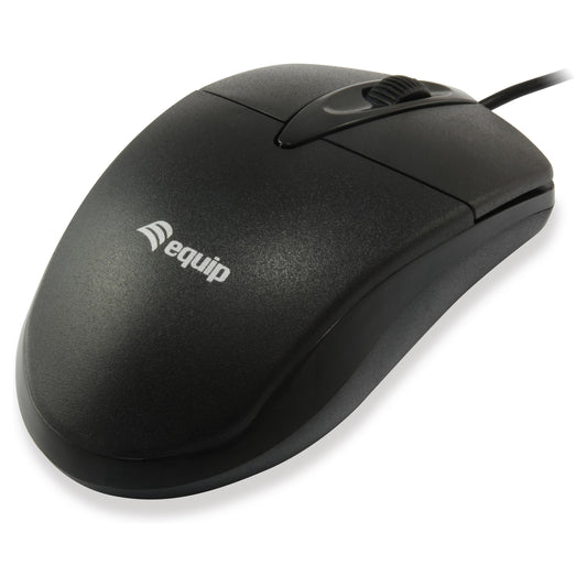Equip Optische Maus USB Desktop Rechts-Linkshänder 1.35m sw