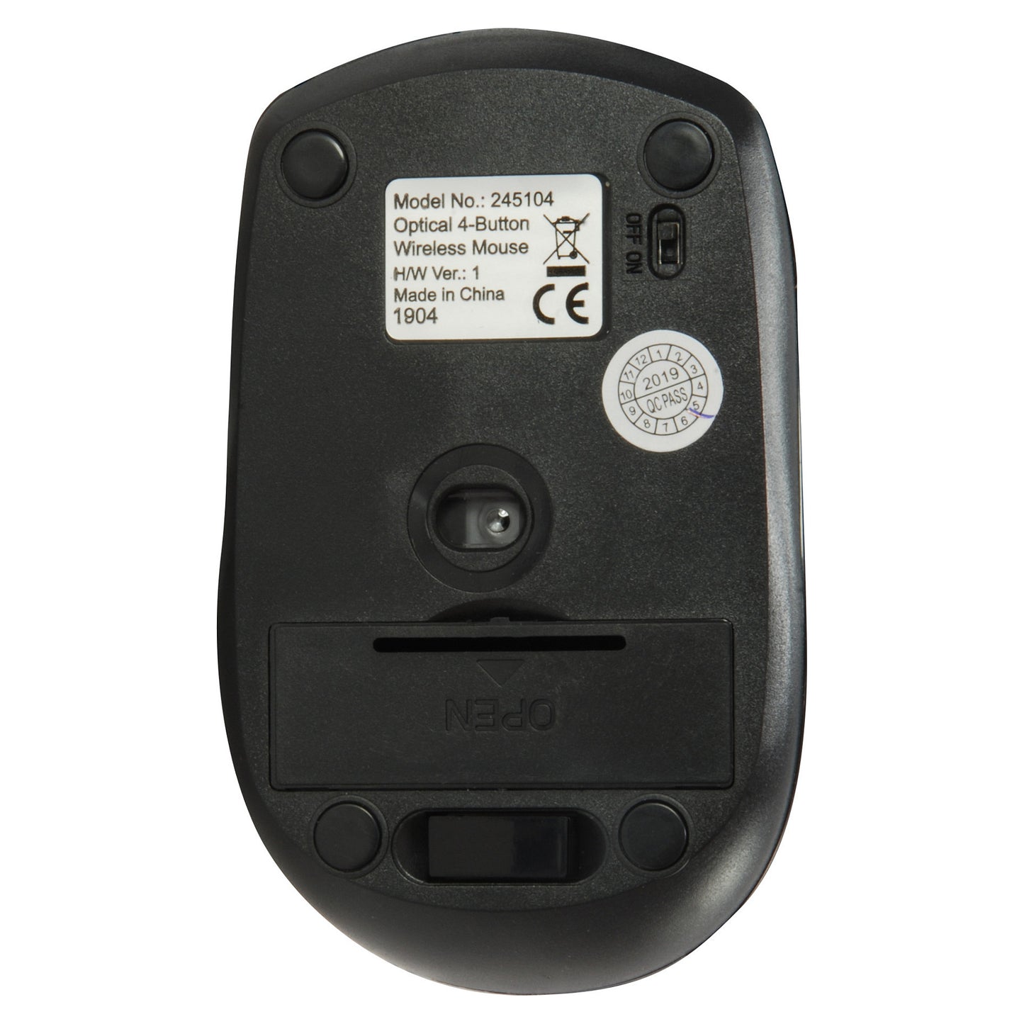 Equip Optische Maus kabellos USB Travel 4 Tasten R+L schwarz