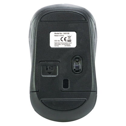 Equip Optische Maus kabellos USB Mini R+L schwarz