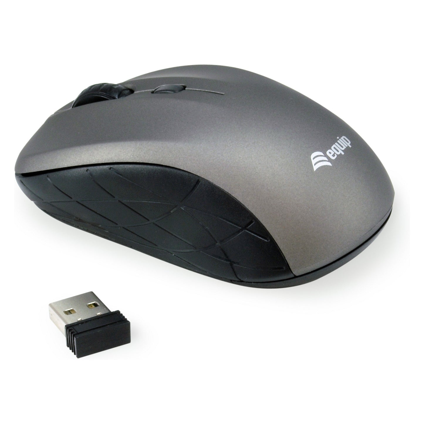 Equip Optische Maus kabellos USB Mini R+L grau