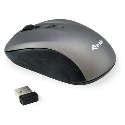 Equip Optische Maus kabellos USB Mini R+L grau