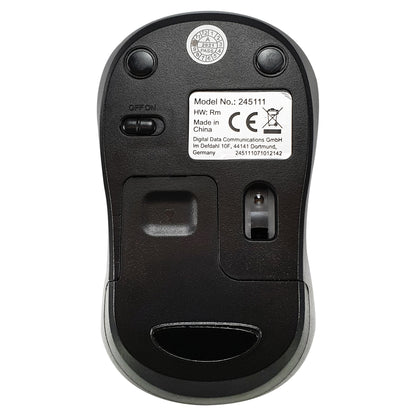 Equip Optische Maus kabellos USB Komfort R+L schwarz